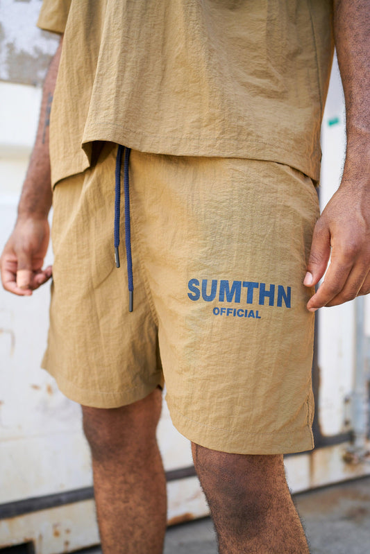 S.T.T Windbreaker Shorts - Brown