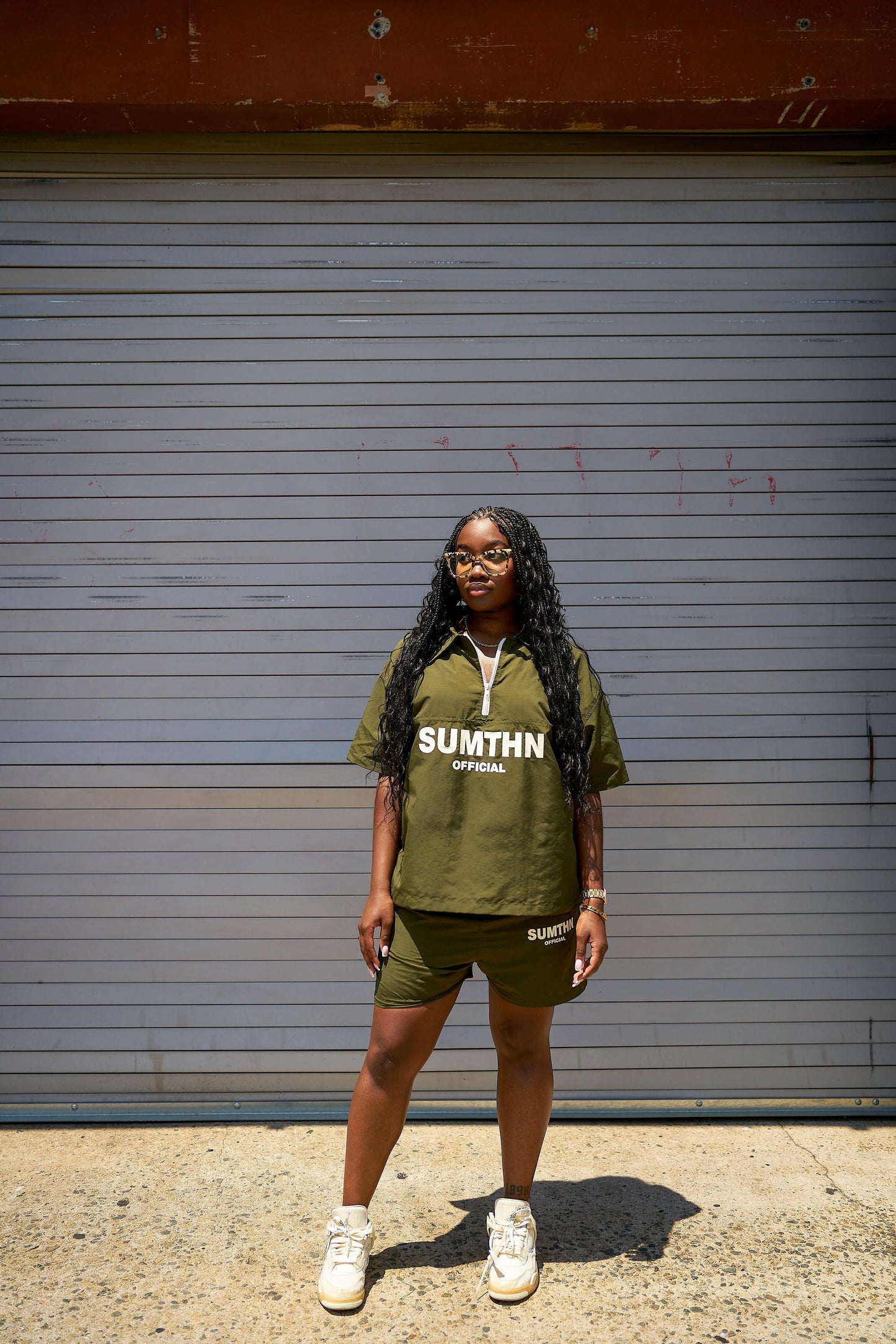 S.T.T Windbreaker Shorts - Olive