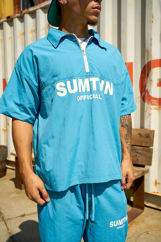 S.T.T Windbreaker Top- Sky Blue