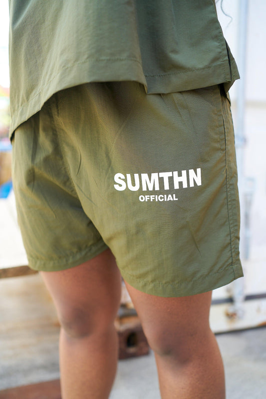 S.T.T Windbreaker Shorts - Olive