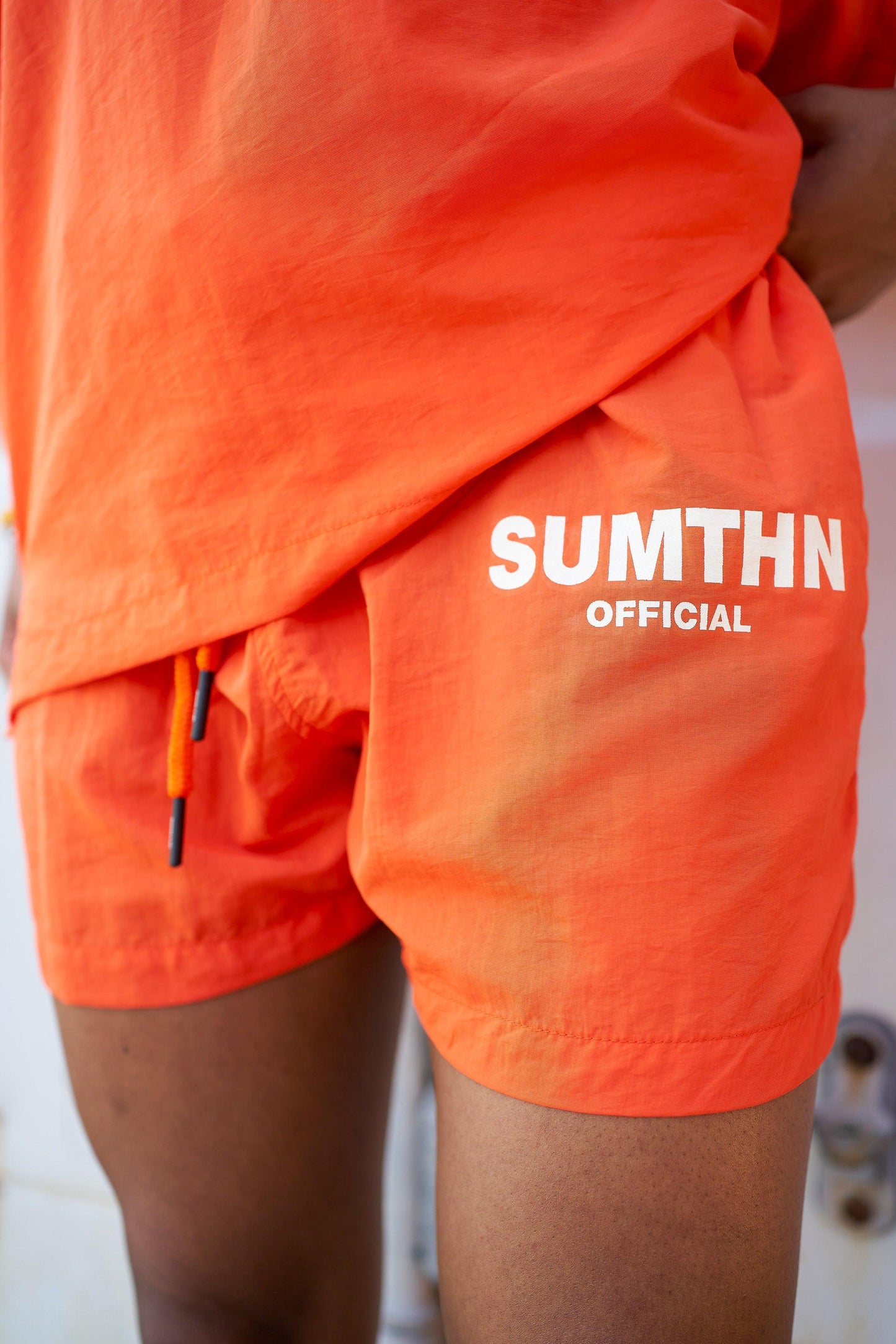 S.T.T Windbreaker Shorts - Orange