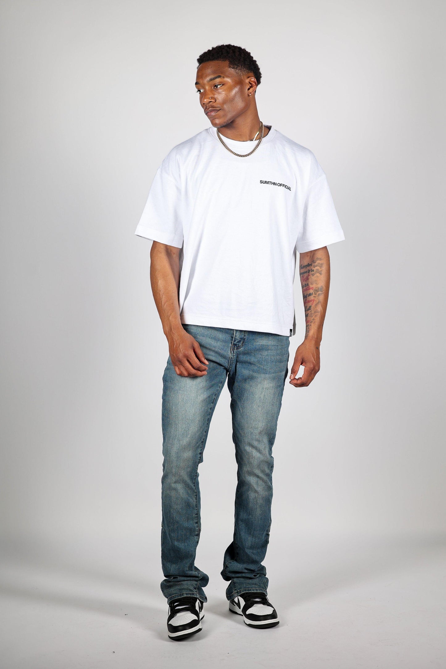 Drop Shoulder T-Shirt - White