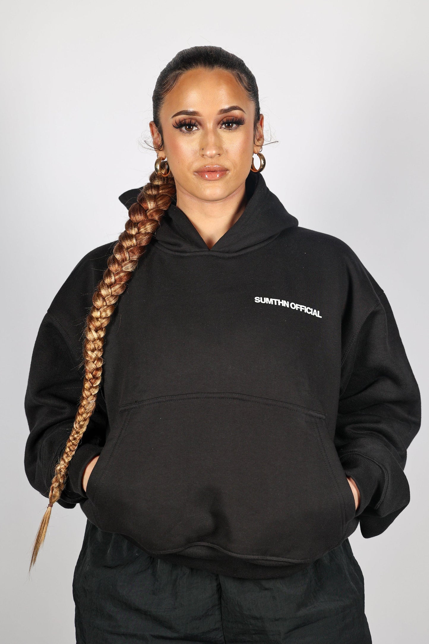 Drop Shoulder Hoodie - Black