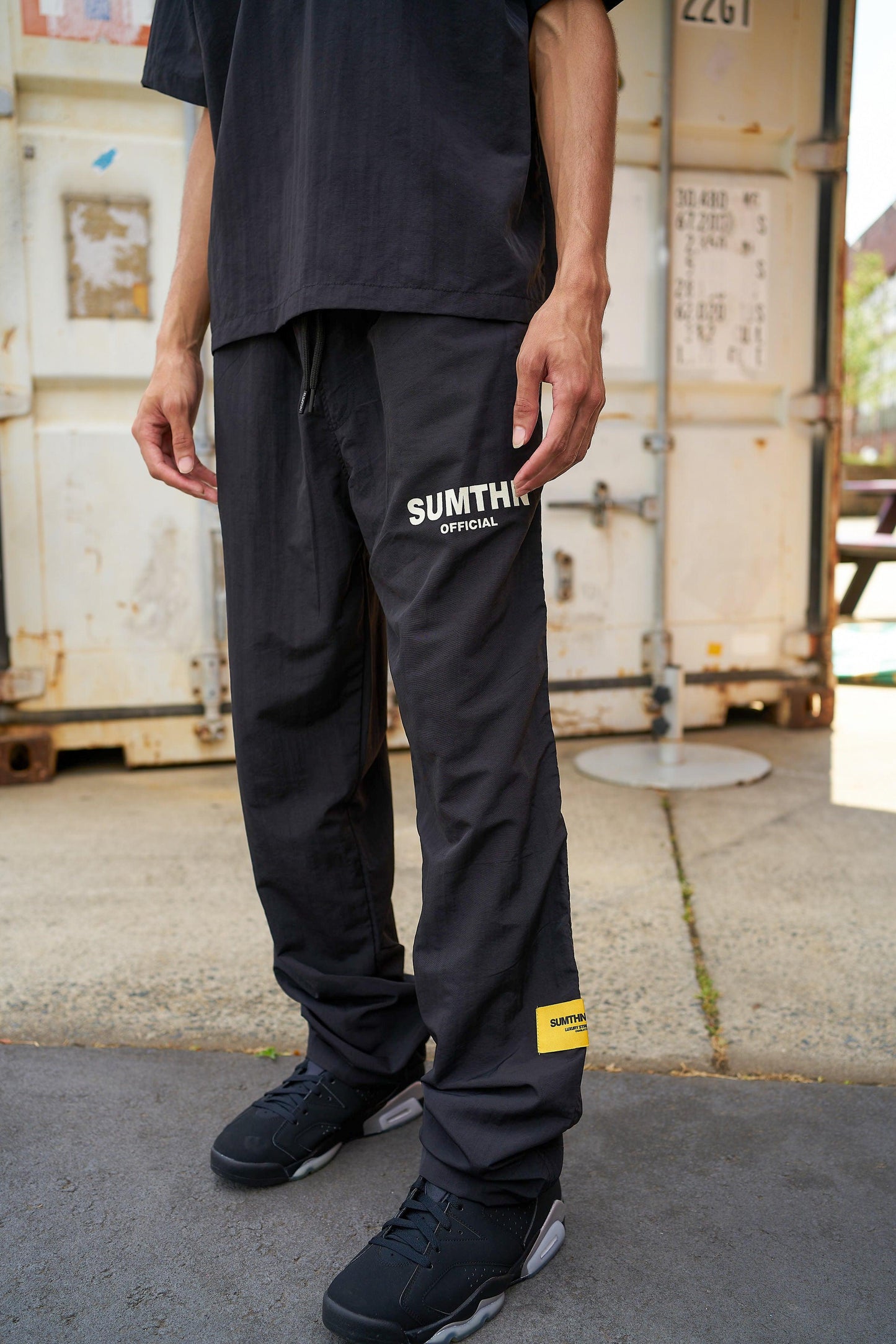 S.T.T Windbreaker Pants - Black/Cream