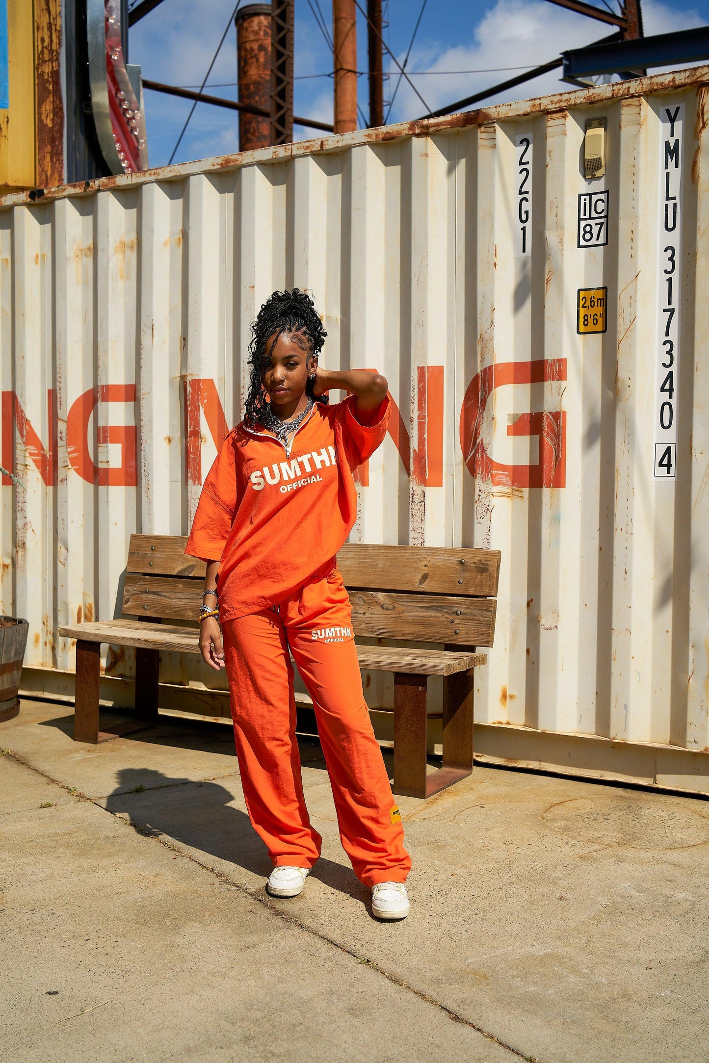 S.T.T Windbreaker Top - Orange